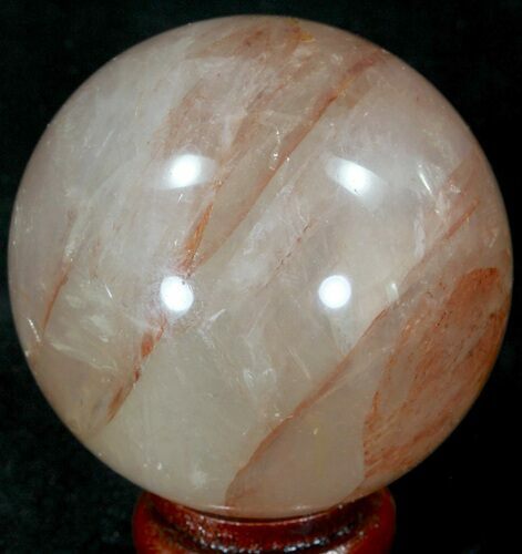 Polished Hematoid (Harlequin) Quartz Sphere #32122